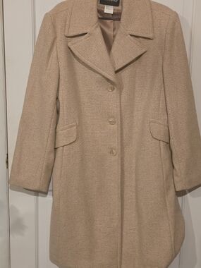 Metrostyle Wool Blend Tweed Walking Coat (Tag Size 20 - Fits like 16/18